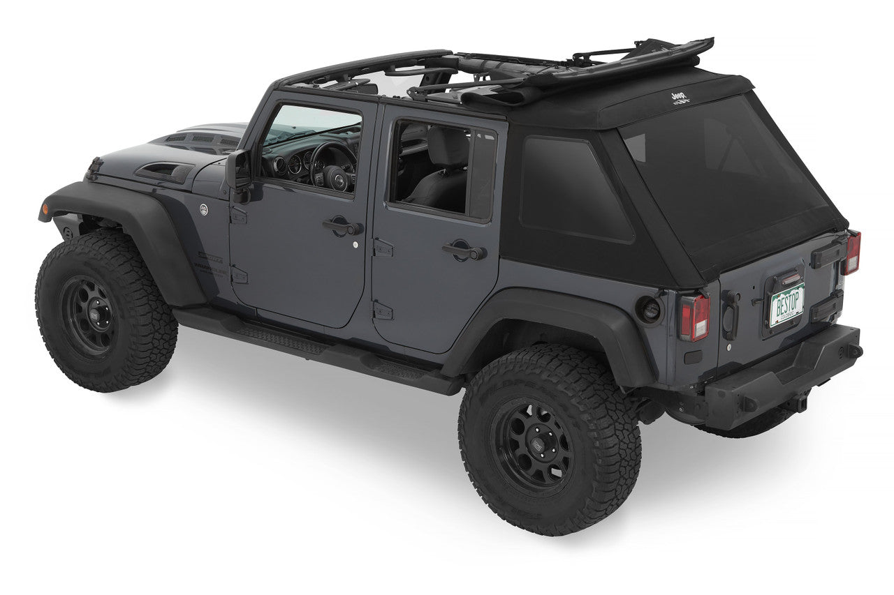 Bestop 07-18 Jeep Wrangler JK 4-Door Jeep Trektop Glide (Black Diamond)