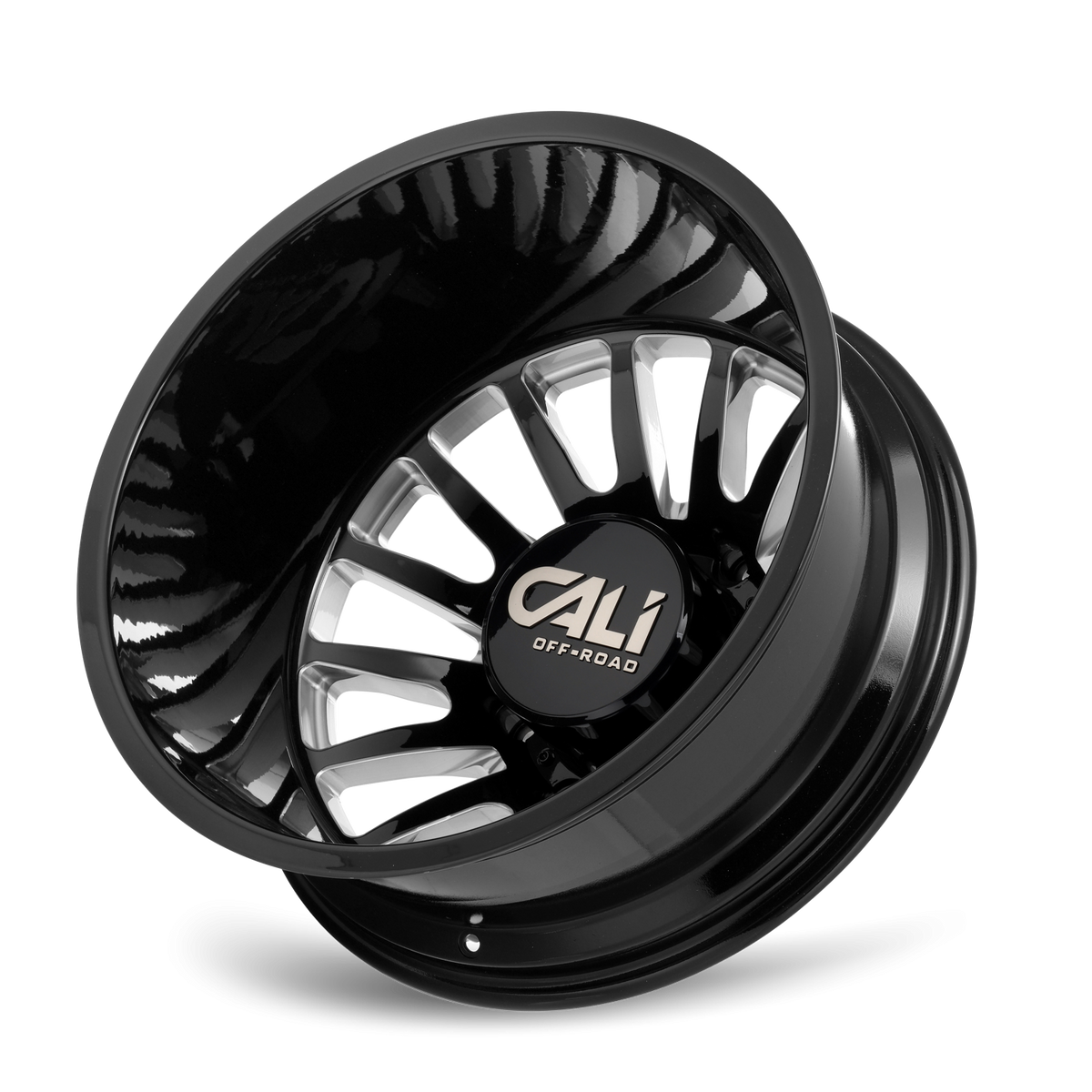 Cali Off-Road Summit Dually Rear 20x8.25 8x200 -192mm Gloss Black Milled Wheel 9110D-2877BMR192