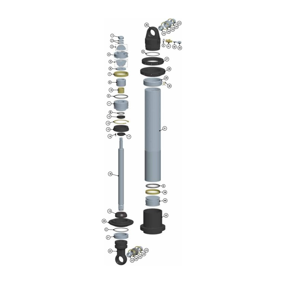 Replacement Shock Sleeve 0.75in OD x 1.675in LTG 1020 - Clear Zinc