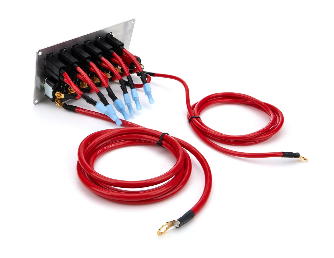 QuickCar Flag Plate, 6 Switches & 1 Button, Fused