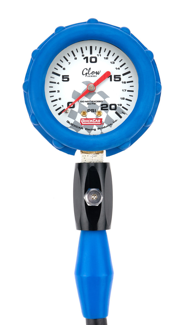 QuickCar 0-20 PSI Glow in the Dark Tire Pressure Gauge