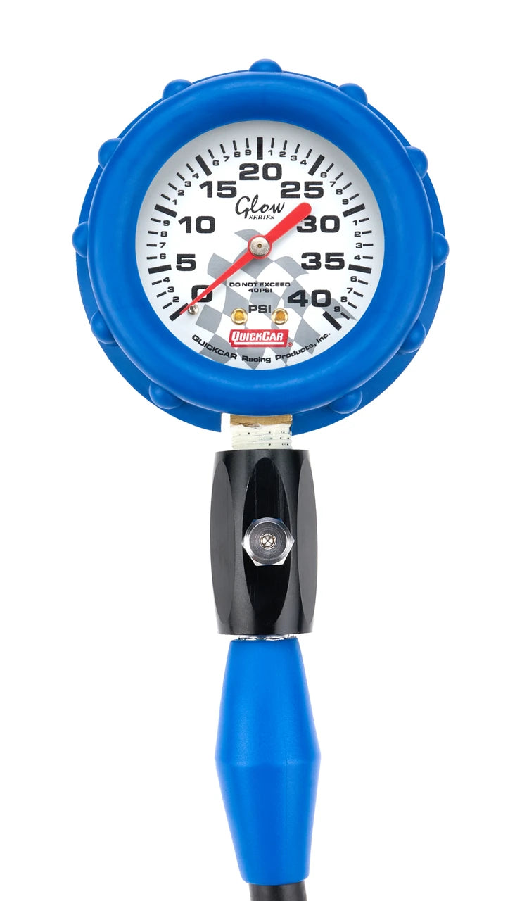 QuickCar 0-40 PSI Glow in the Dark Tire Pressure Gauge