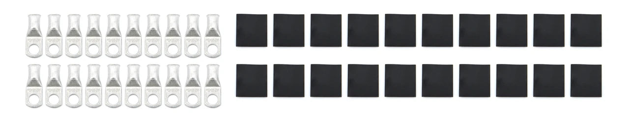 QuickCar Ring Terminal 2 Ga. 3/8" Hole with heat shrink 20 Pack