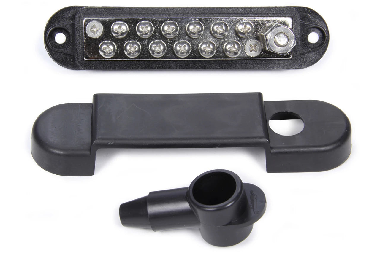 QuickCar Black Terminal Buss Bar w/Covers