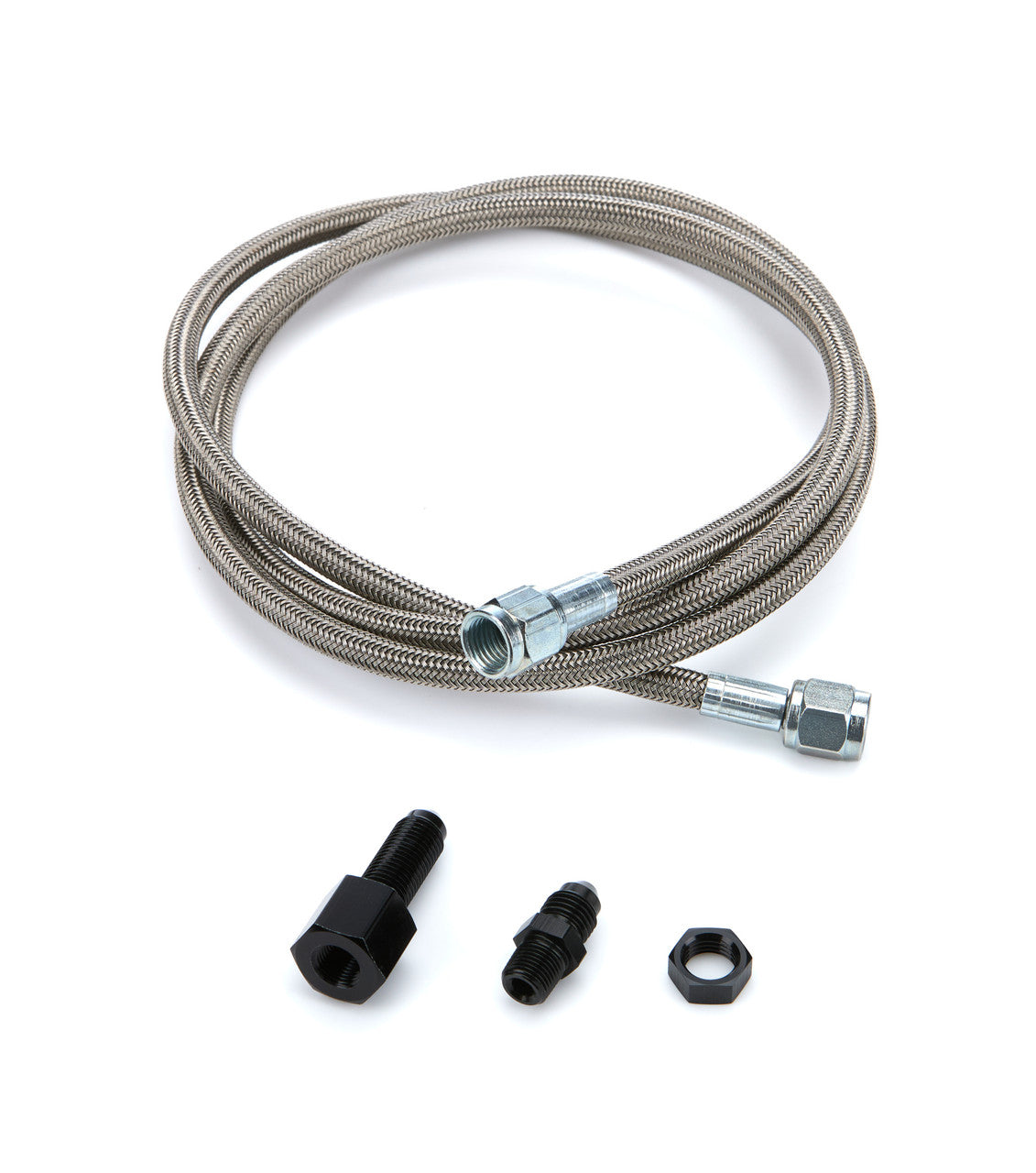 QuickCar Electric Pressure Gauge Line Kit 60" Steel Braided Line and fittings