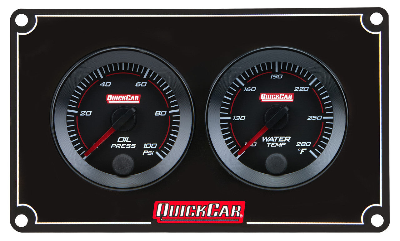 QuickCar RedLine Gauge Panel Gauge Panel - Black Plate, 2-1/16" OP/WT