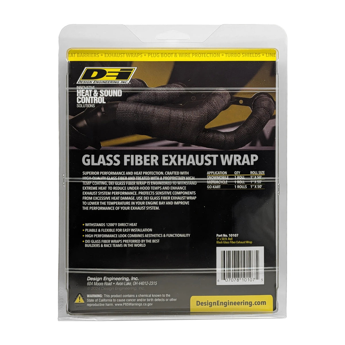 DEI Exhaust Wrap 1in x 50ft - Black