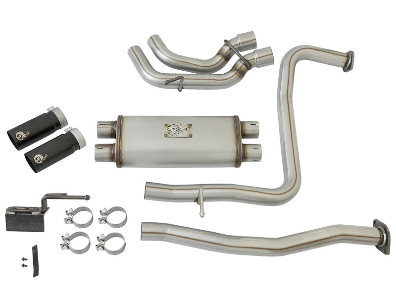 aFe POWER Rebel Series 2-1/2in 409 SS Cat Back Exhaust w/ Black Tips 16-17 Nissan Titan V8 5.6L - #49-46126-B