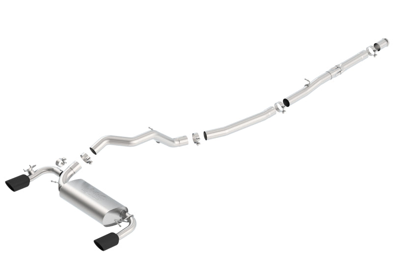 Borla 140730BC 16-18 Ford Focus RS 2.3L MT AWD ATAK Catback Exhaust w/ Black Chrome Tip - #140730BC