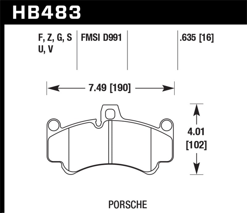 Hawk Performance HB483B.635 HPS 5.0 Street Brake Pads