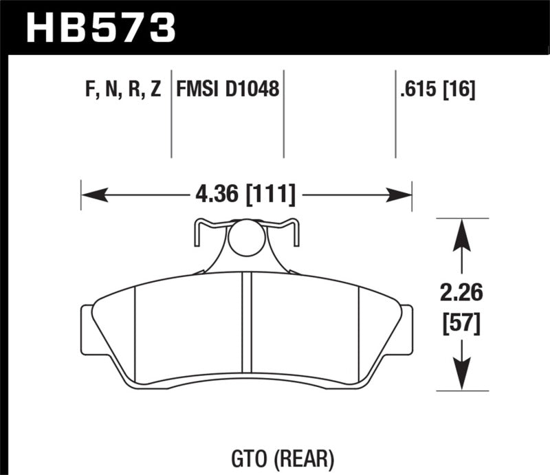 Hawk Performance HB573B.615 HPS 5.0 Street Brake Pads