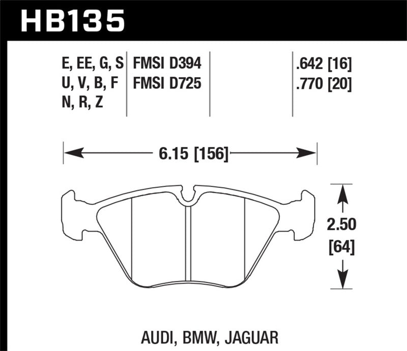 Hawk Performance HB135S.760 HT-10 Motorsport Brake Pads