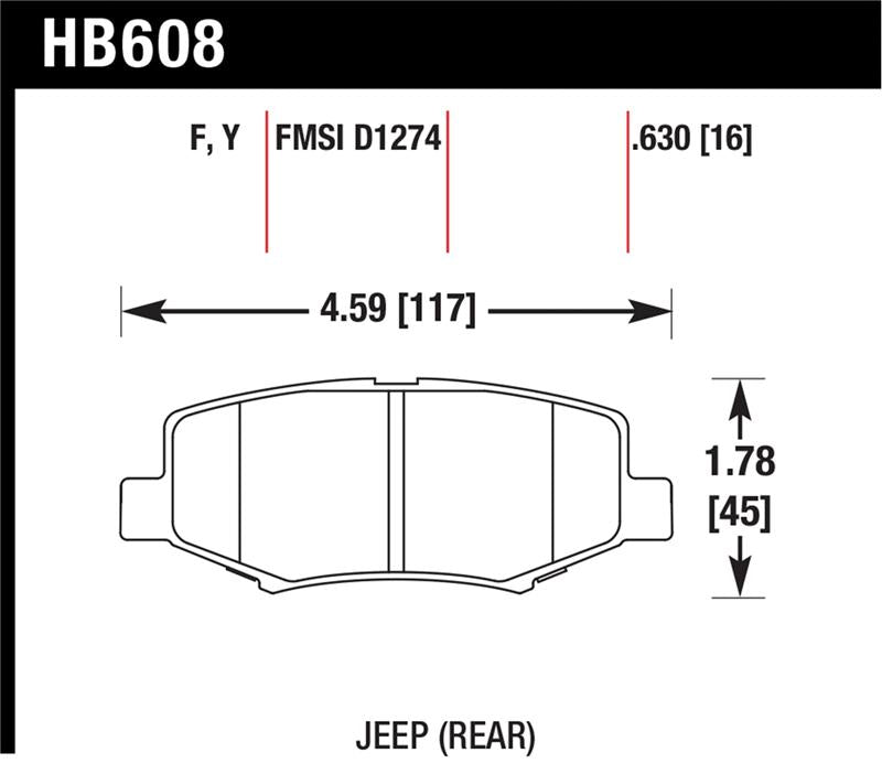 Hawk Performance HB608B.630 HPS 5.0 Street Brake Pads