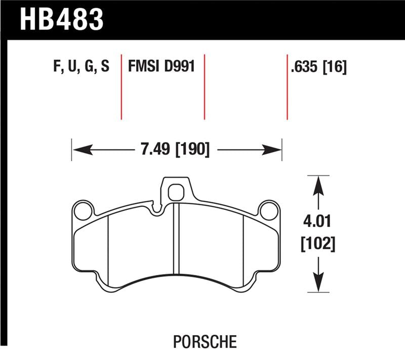 Hawk Performance HB483G.635 DTC-60 Motorsport Brake Pads