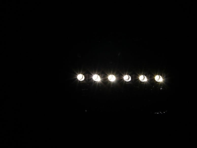 ANZO 1999-2004 Ford F-250 Super Duty Crystal Headlights - Black 1PC w/ LED