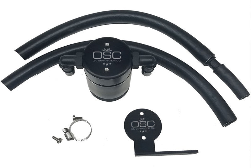 J&L 13-18 Ford Focus ST Front Oil Separator 3.0 - Black Anodized - #3021F-B