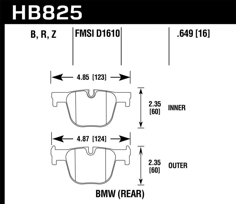 Hawk Performance HB825B.649 HPS 5.0 Street Brake Pads
