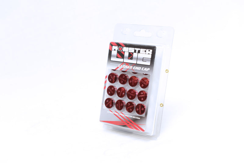 Wheel Mate 33007R Monster Lug Nut Caps Red M14x1.50