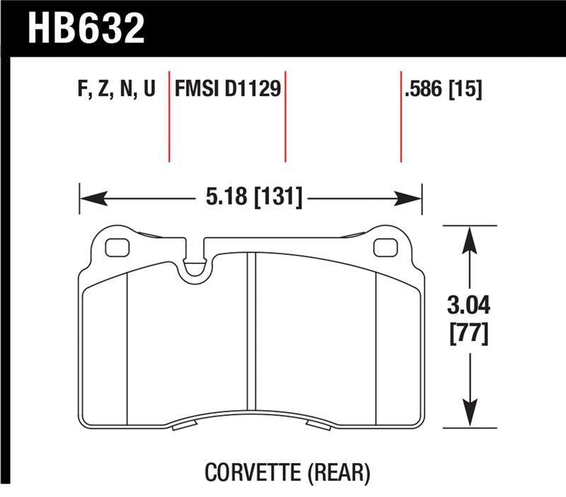 Hawk Performance HB632Z.586 Performance Ceramic Street Brake Pads