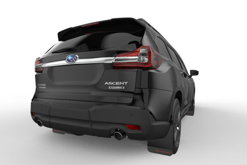 Rally Armor UR Mud Flaps - 2019-2025 Subaru Ascent - Black/Red Logo - #MF49-UR-BLK/RD
