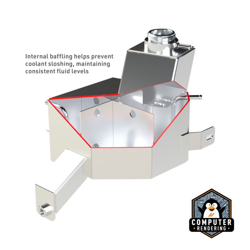 Mishimoto 13-2018 Ram 6.7L Cummins Aluminum Degas Tank - Natural - #MMRT-RAM-13N