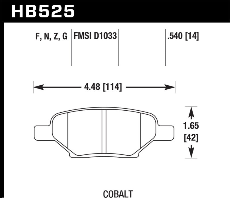 Hawk Performance HB525F.540 HPS Performance Street Brake Pads