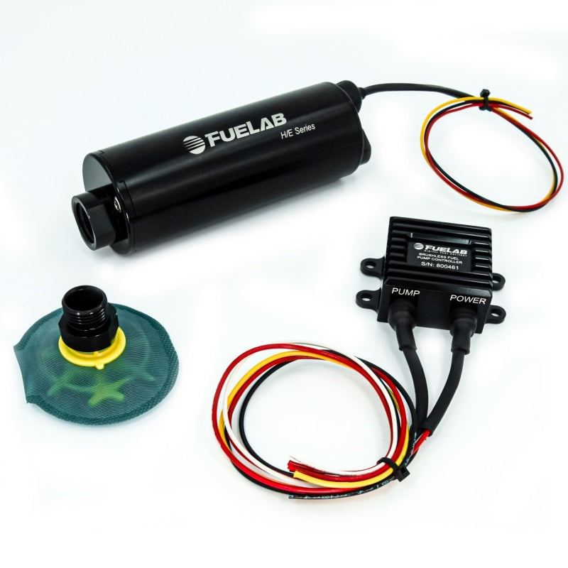 Fuelab 20812 In-Tank Twin Screw Brushless Fuel Pump Kit w/Remote Mount Controller/65 Micron - 400 LPH