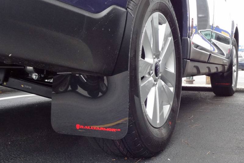Rally Armor UR Mud Flaps - 2015-2019 Subaru Outback - Black/Red Logo - #MF36-UR-BLK/RD