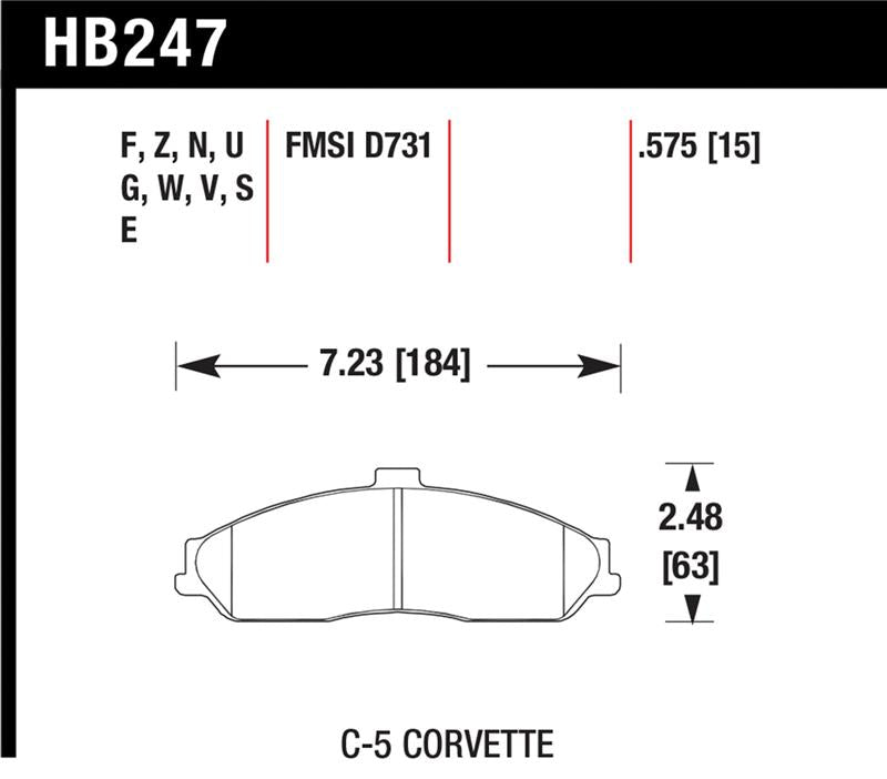 Hawk Performance HB247E.575 Blue 9012 Motorsport Brake Pads