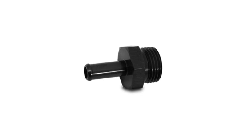 Vibrant 1.25in Hose Barb to 16 ORB Male w/O-Ring - Black Anodized Aluminum