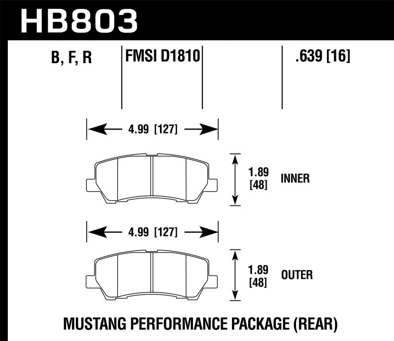 Hawk Performance HB803B.639 HPS 5.0 Street Brake Pads