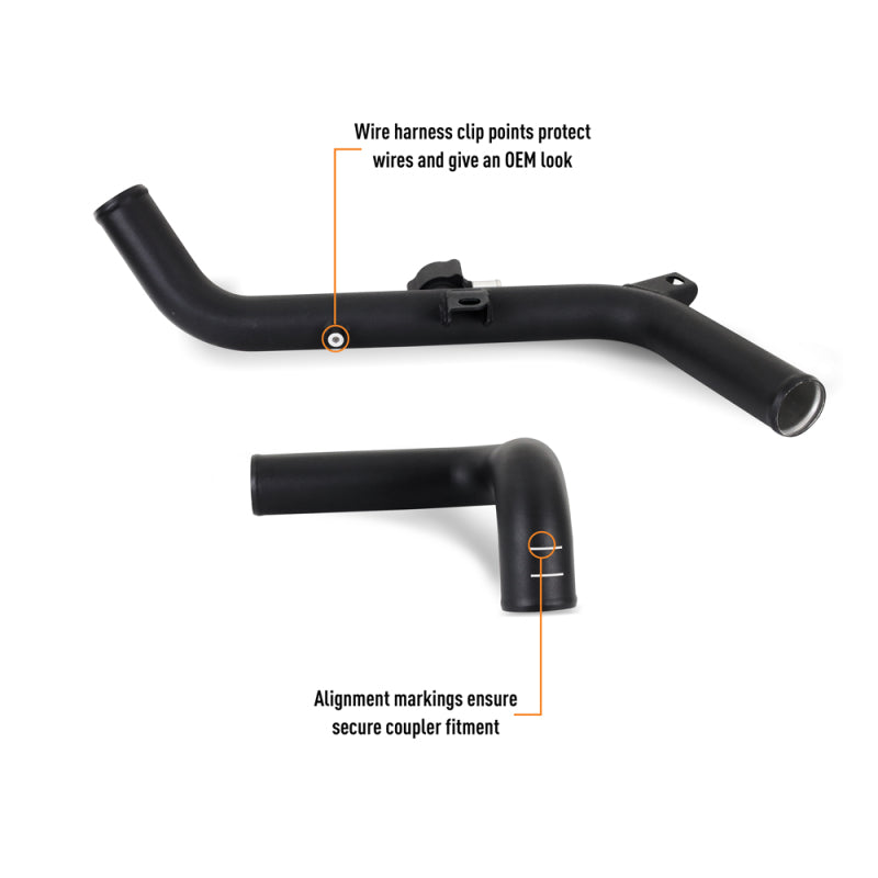 Mishimoto 21+ Bronco 2.7L Intercooler Pipe Kit Micro Wrinkle Black - #MMICP-BR27-21MWBK