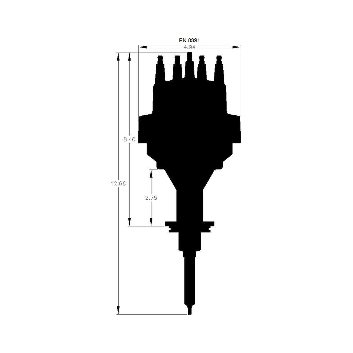 MSD 8391 Early for Hemi Chrysler 331 Ready-to-Run Distributor