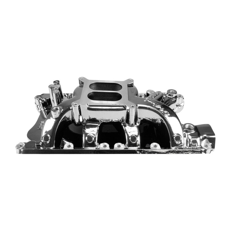 Edelbrock 7581-CP RPM Air-Gap Small Block Ford 351W Intake Manifold - Chrome Plasma Finish