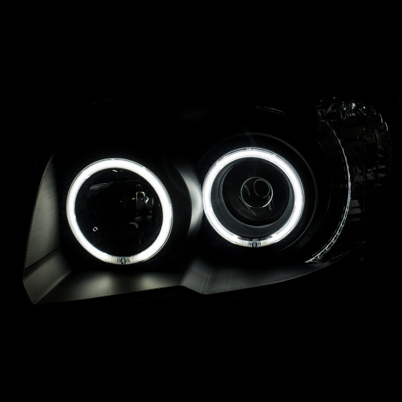 ANZO 2006-2009 Toyota 4Runner LED Projector Headlights - Black w/ RX Halo (No Bulbs Included)
