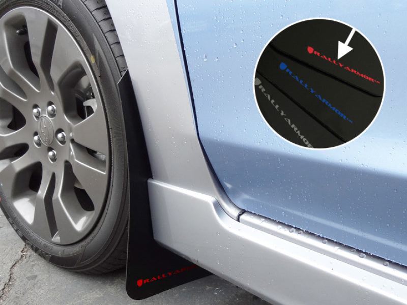 Rally Armor UR Mud Flaps - 2012-2016 Subaru Impreza - Black/Red Logo - #MF22-UR-BLK/RD
