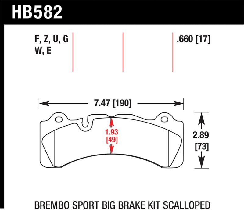 Hawk Performance HB582F.660 HPS Performance Street Brake Pads