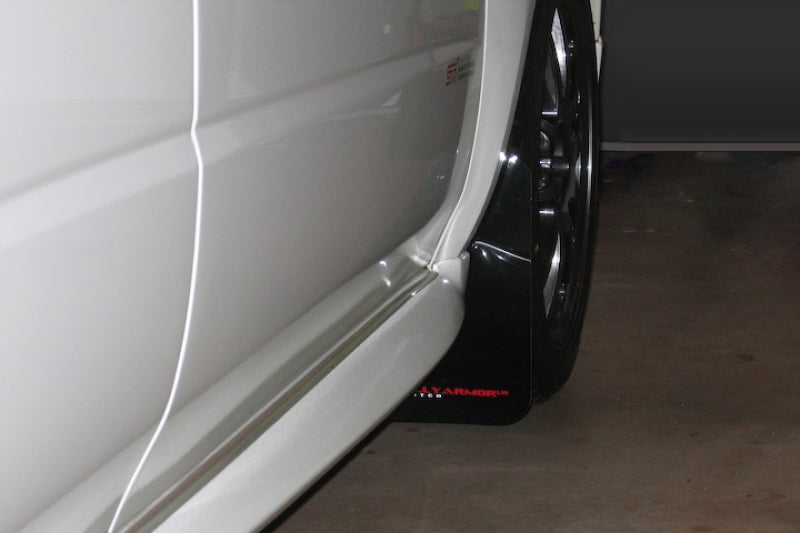 Rally Armor UR Mud Flaps - 2002-2007 Subaru Impreza - Black/Red Logo - #MF1-UR-BLK/RD