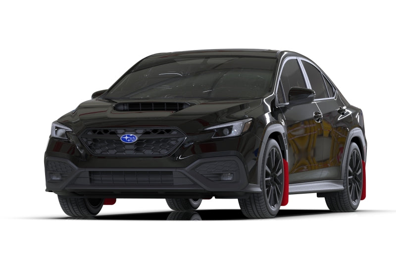Rally Armor UR Mud Flaps - 2022-2025 Subaru WRX - Red/Black Logo - #MF92-UR-RD/BLK