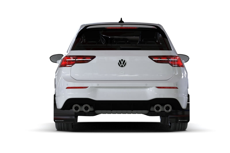 Rally Armor UR Mud Flaps - 2022-2025 Volkswagen GTI / Golf R - Red/White Logo - #MF80-UR-RD/WH