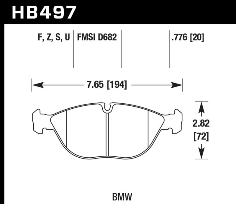 Hawk Performance HB497D.776 ER-1 Motorsport Brake Pads