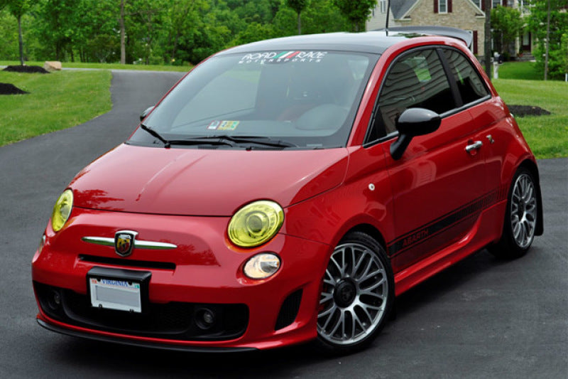 Rally Armor UR Mud Flaps - 2012-2019 Fiat 500 - Red/White Logo - #MF25-UR-RD/WH