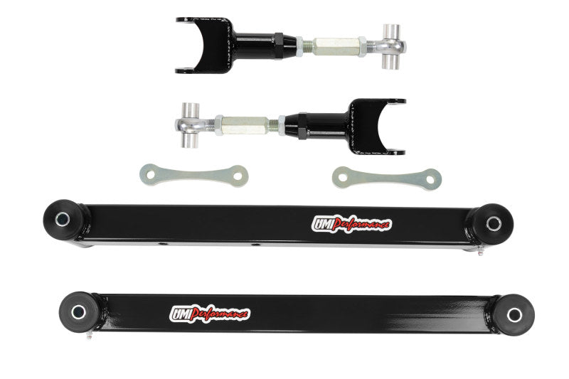 UMI Performance 361517-B Boxed Lower and Adjustable Upper Control Arm Kit Black