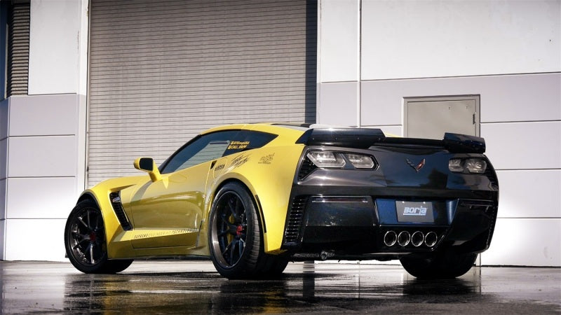 Borla 11903 15 Chevy Corvette C7 ZO6 6.2L w/o AFM w/ NPP ATAK Quad RD RL IC Tips Center Rear Exit Exhaust - #11903