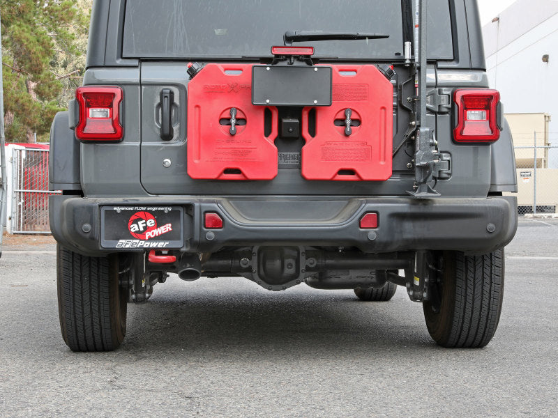 aFe MACH Force-Xp Axle-Back Exhaust System w/Black Tip 18-20 Jeep Wrangler L4-2.0T / V6-3.6L - #49-48070-1B