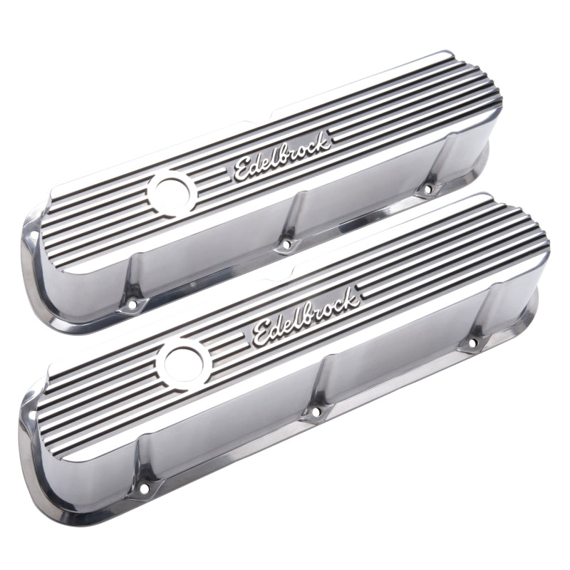 Edelbrock 4264 Elite II Valve Covers Tall Polished for Ford 289/302/351W