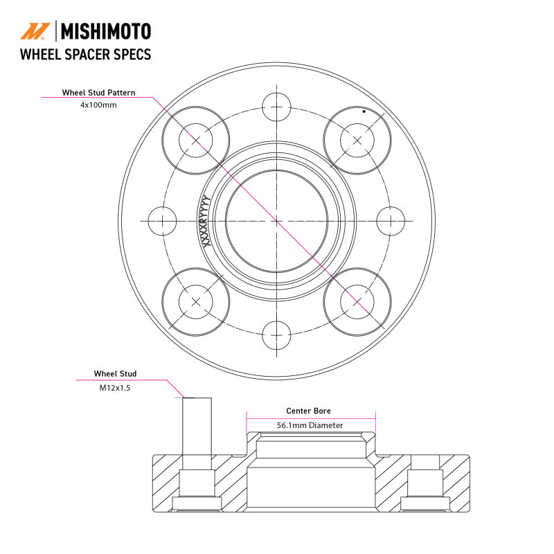 Mishimoto Wheel Spacers - 5x120 - 67.1 - 20 - M14 - Black - #MMWS-010-200BK