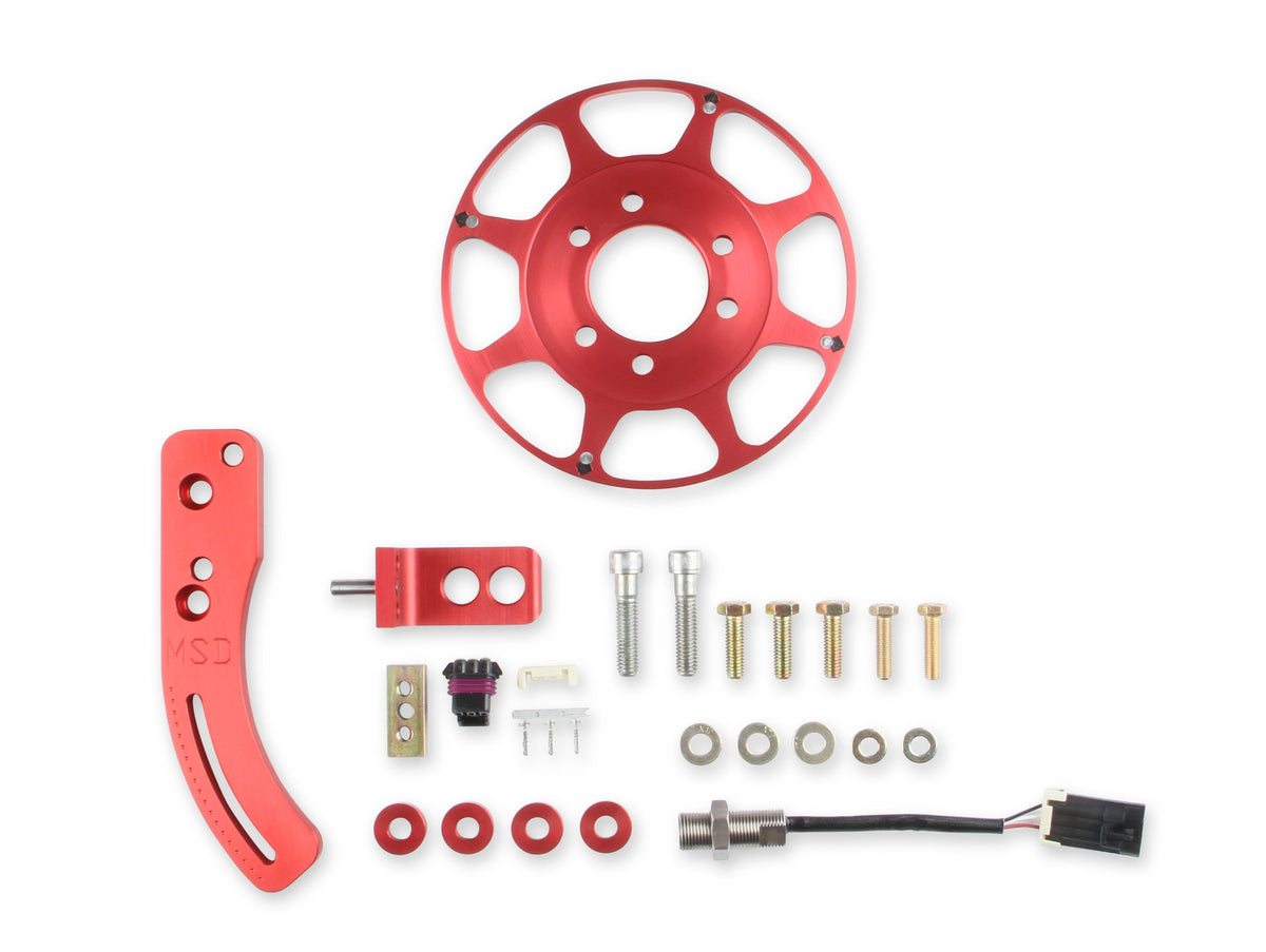MSD 86201 Crank Trigger Wheel Kit - Flying Magnet - Hall-Effect - BBC - 8 in.