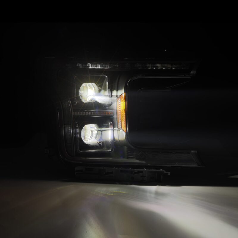 AlphaRex 880250 18-20 Ford F-150 (Req. Converter F150 with Stock LED) LUXX LED Projector Headlights Black Activation Light Sequential Signal Switchback DRL