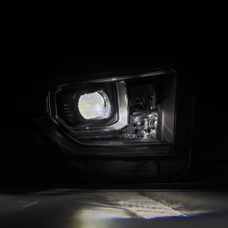 AlphaRex 880835 14-21 Toyota Tundra LUXX-Series LED Projector Headlights Black with Activation Light & Sequential Signal + DRL